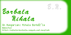 borbala mihala business card